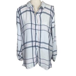 Chelsea & Theodore oversized plaid boyfriend shirt size XXL